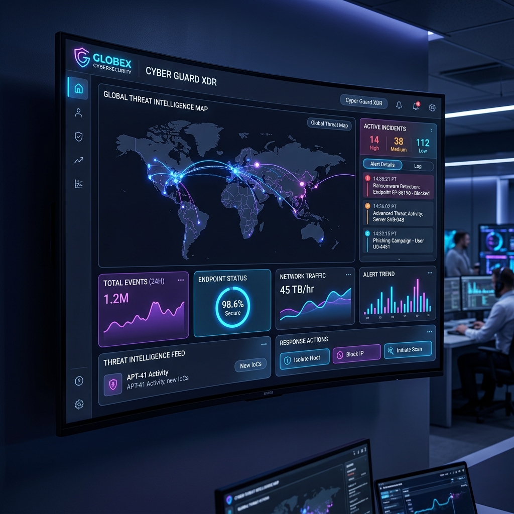 Cyfox XDR Dashboard Mockup